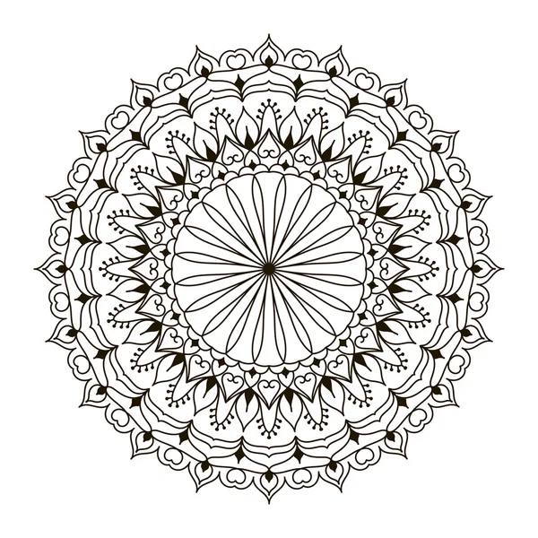 Mandala. Modelo de ornamento circular — Vetor de Stock