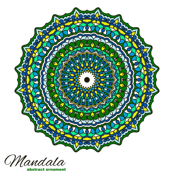 Mandala de color. Fondo de la muestra — Vector de stock