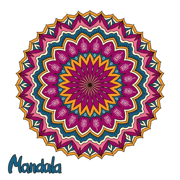 Barva Mandala. Vzorek pozadí — Stockový vektor