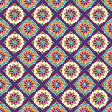 Sorunsuz çiçek desenli, ulusal süs, döşeli zemin ve duvar