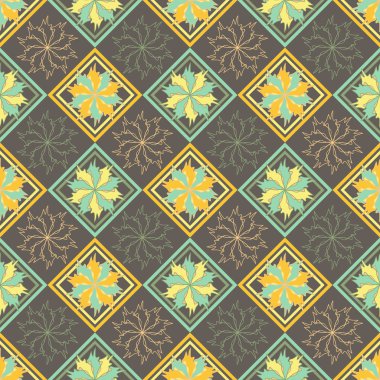 Sorunsuz çiçek desenli, ulusal süs, döşeli zemin ve duvar