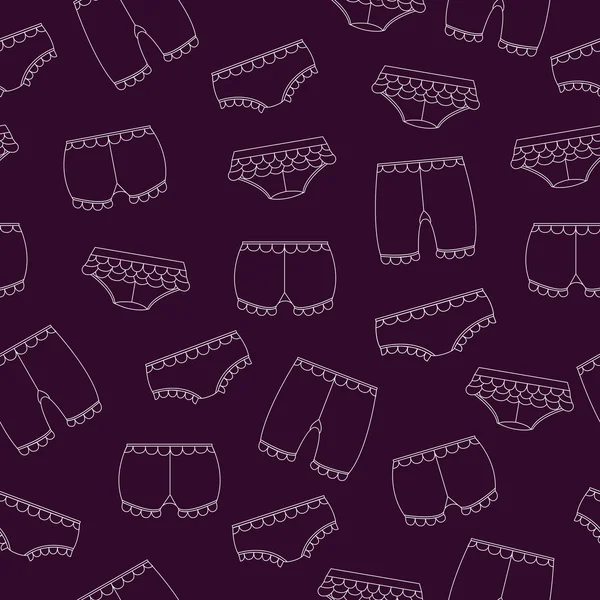 Nahtlose Muster von Kinderunterwäsche, Kleidung für Kinder. — Stockvektor