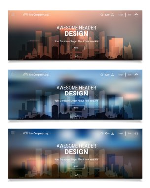 Bulanık poligonal Üstbilgi kaydırma Webdesign