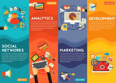 Düz kavramı afiş. 