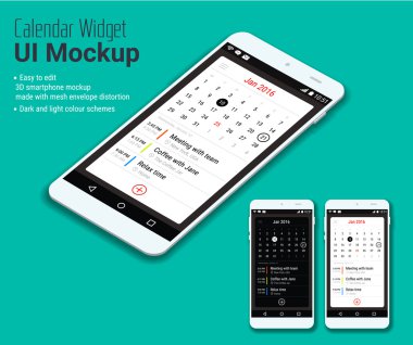 Mobil UI smartphone mockup