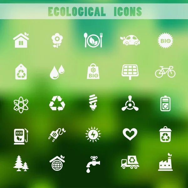 Sammlung ökologischer Ikonen — Stockvektor