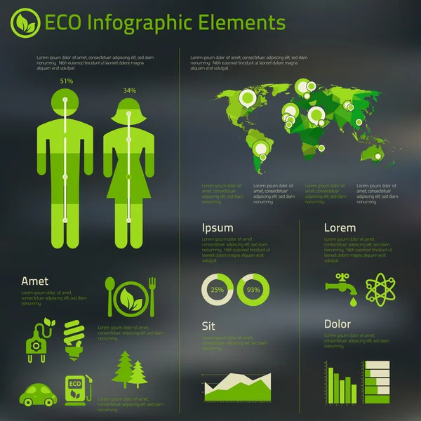 Modelo abstrato de infográficos —  Vetores de Stock