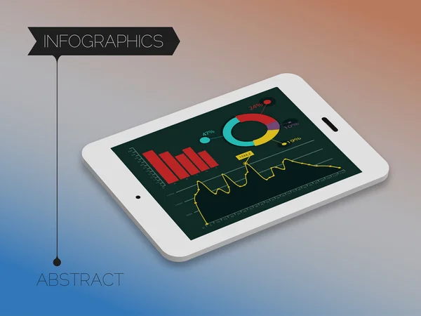 Concept d'infographie mobile isométrique 3d — Image vectorielle