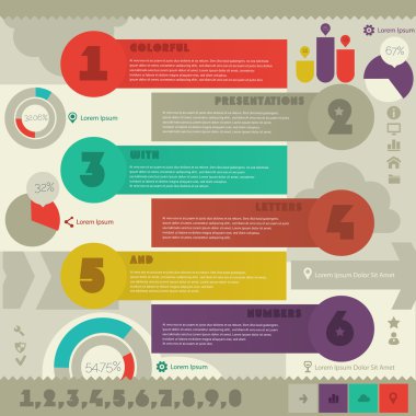 Düz tasarım UI adım afiş