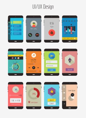 UI/Ux mobil uygulama şablonları