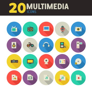Multimedia Icons set