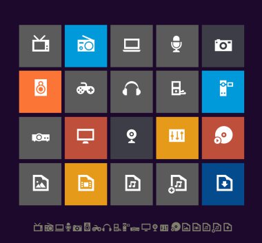 Multimedia Icons set