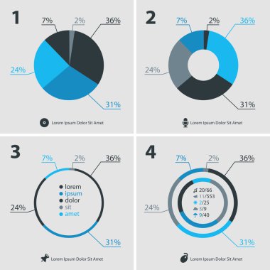 Infographics kalıp toplama