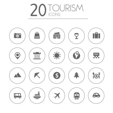  Turizm Icons set