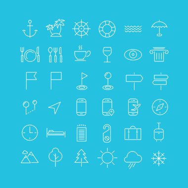 düz simgeler kümesi