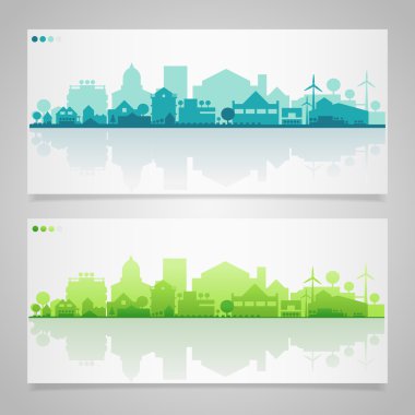 Küçük kasaba siluetleri