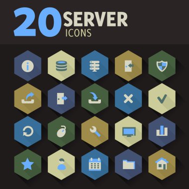 Sunucu Icons set
