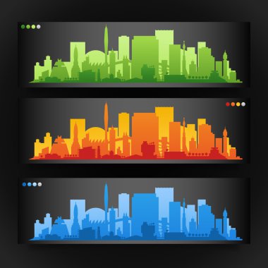 şehir manzarası seti