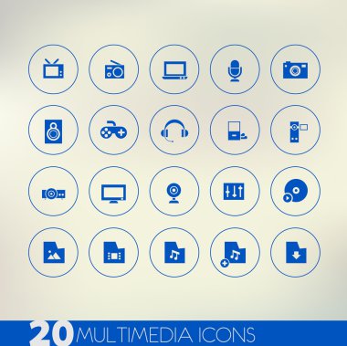 Multimedia Icons set