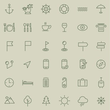 düz simgeler kümesi