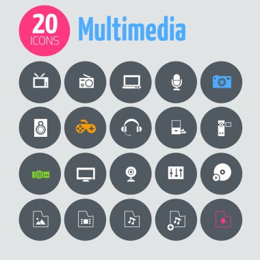 Multimedia Icons set