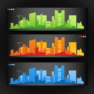 şehir manzarası seti
