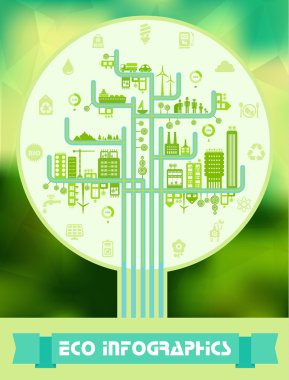 Eko şehir infographics