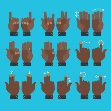 multitouch jestleri eller