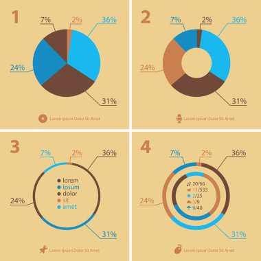 Infographics kalıp toplama