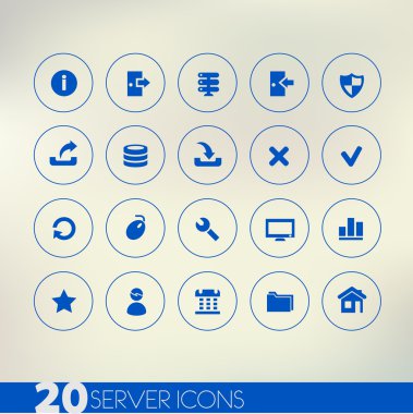Sunucu Icons set
