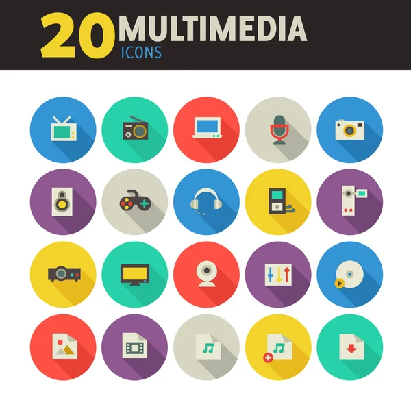 Multimedia Icons set