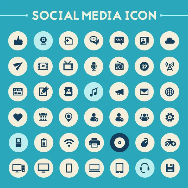 Sosyal ortam simgesi seti