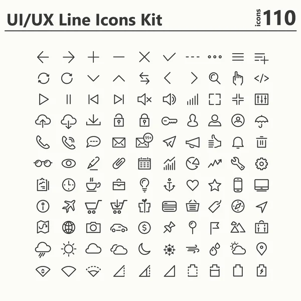 Line icons set — Stock Vector