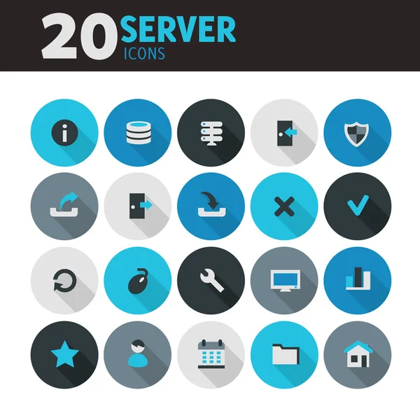 Set icone server — Vettoriale Stock