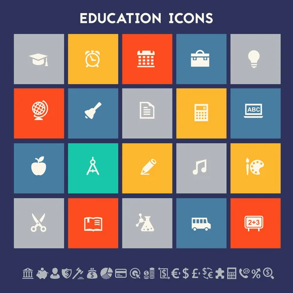 Conjunto de iconos de educación — Archivo Imágenes Vectoriales