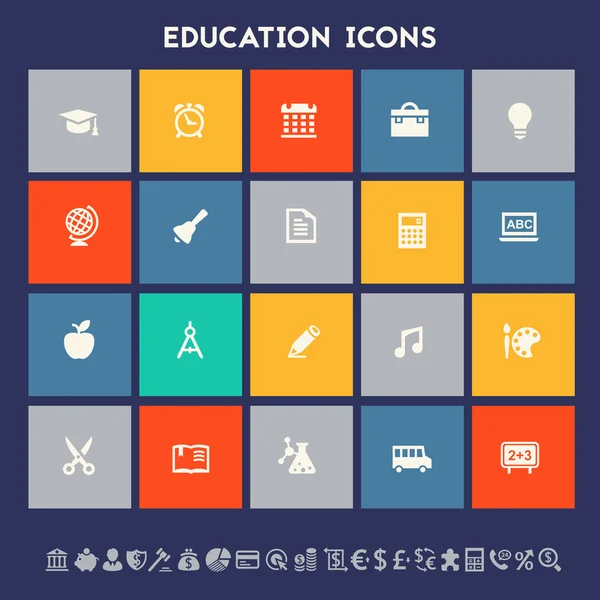 Conjunto de iconos de educación — Vector de stock