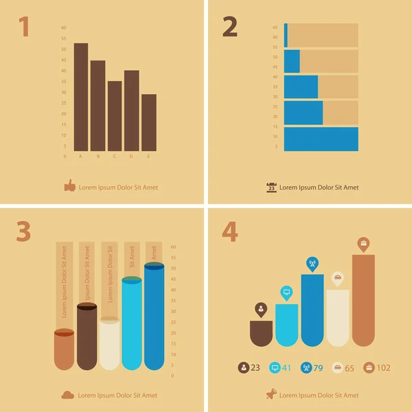 Коллекция инфографики — стоковый вектор