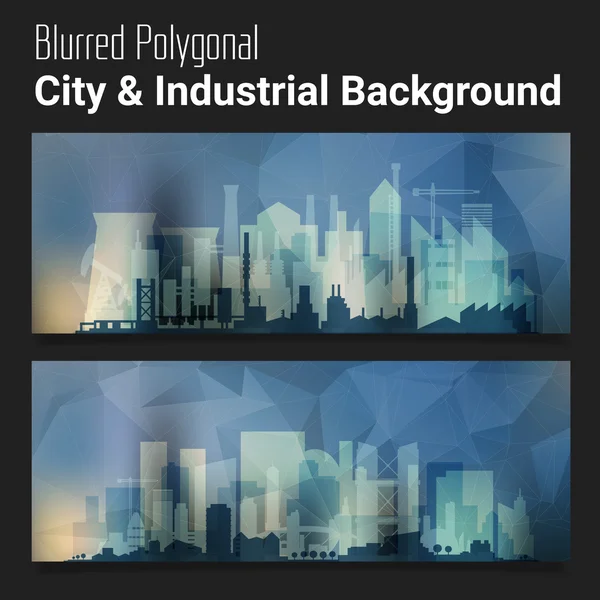 Bulanık poligonal şehir manzarası