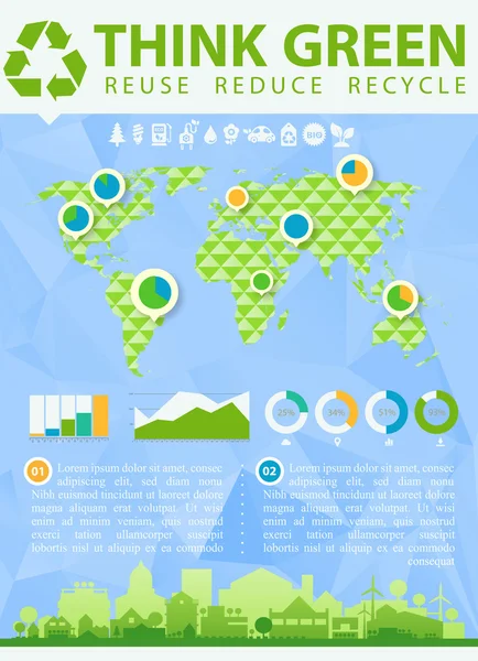 küçük kasaba ve infographics