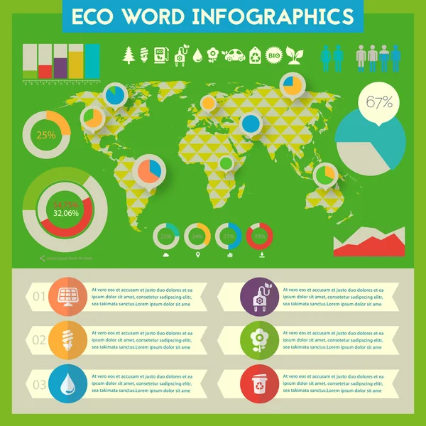 Utility ekologiska infographics — Stock vektor