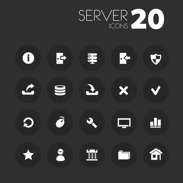 Conjunto de iconos del servidor — Archivo Imágenes Vectoriales