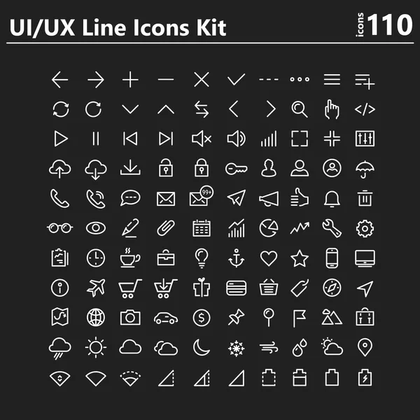 Line icons set — Stock Vector