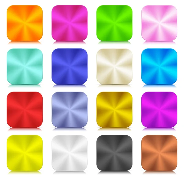 Colorate icone delle app metalliche — Vettoriale Stock