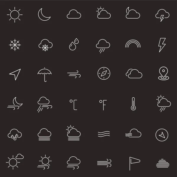 Conjunto de iconos meteorológicos — Vector de stock