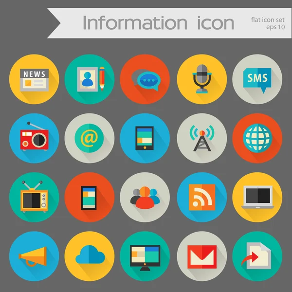 Information icons set — Stock Vector