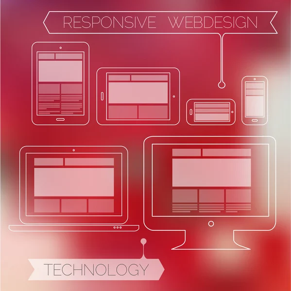 Duyarlı webdesign şablonu — Stok Vektör