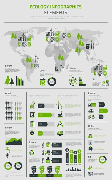 Energia és elektromos Transpostation infographics — Stock Vector