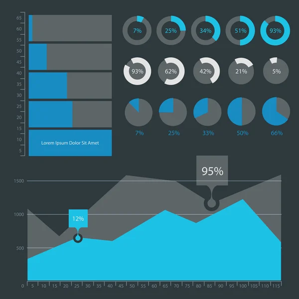 Sammlung von Vorlagen für Infografiken — Stockvektor