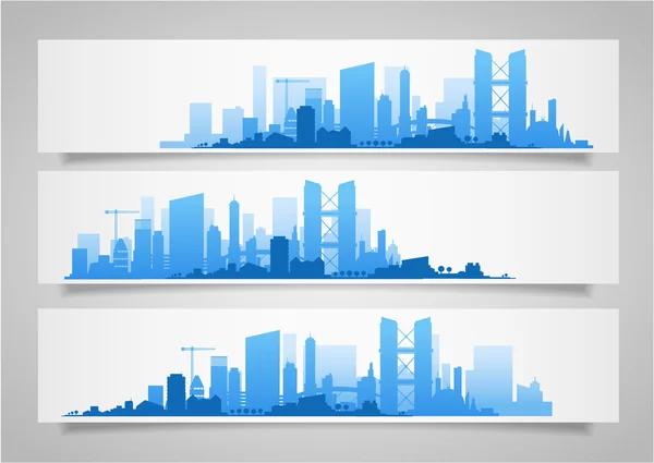 City Skyline Set — Stock Vector