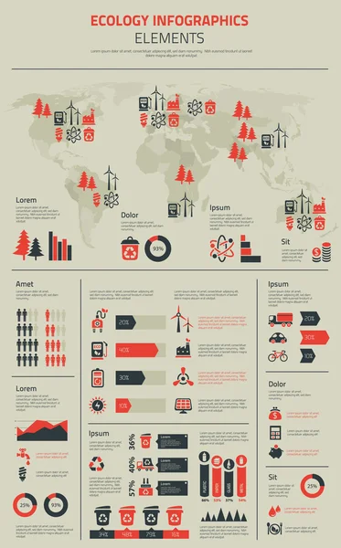 Energi och elektriska Transpostation infographics — Stock vektor